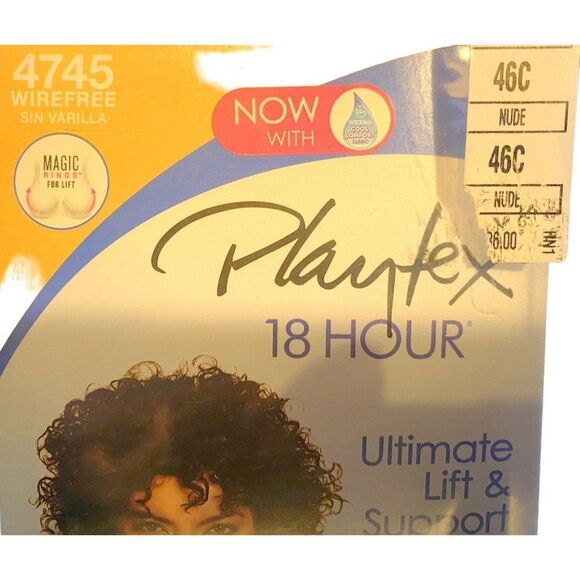 Playtex 18 Hour 46C Ultimate Lift & Support Wireless Full Figure Bra #4745 NEW - Picture 5 of 5